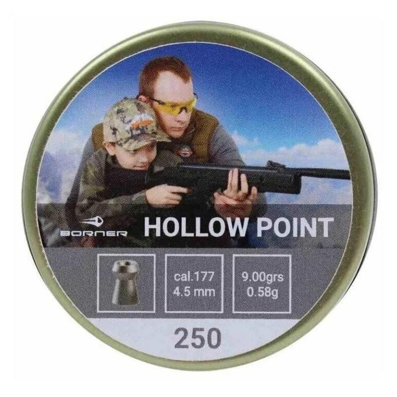 Пули Borner Hollow Point 4,5мм 0,58гр 250шт