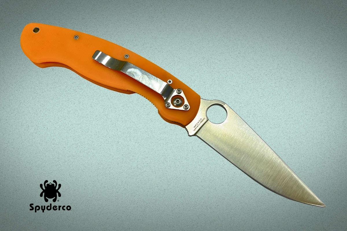 Складной нож Spyderco Military Orange
