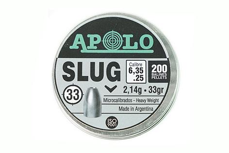 Пули APOLO Slug 6,35мм 2,14гр 200шт