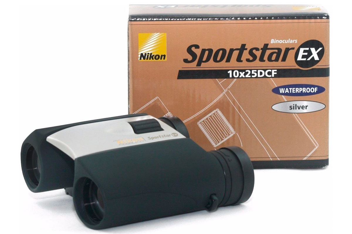 Бинокль 10x25 Nikon Sportstar EX серебристый