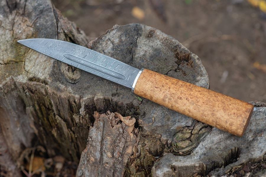 Якутский нож дамасская сталь